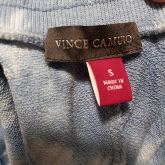 VINCE CAMUTO Shorts Tie-Dyed Drawstring High Rise in Blue Cloud - Picture 7 of 7